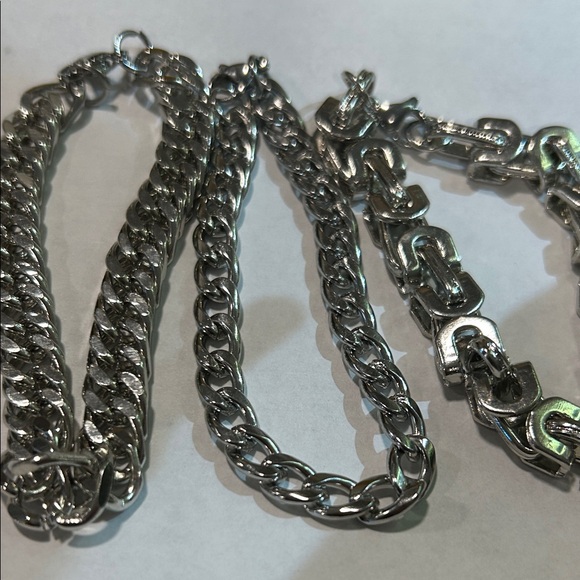 Men's Silver Chain Bracelet Trio